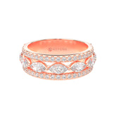 Ladies Marquis and Round Diamond Accented Wedding Band by Allure